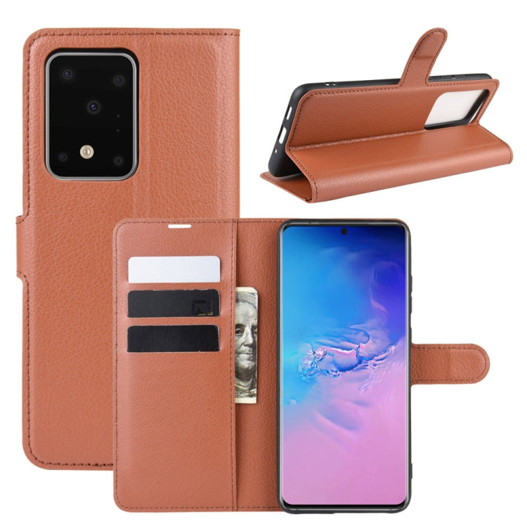For Galaxy S11 Plus Litchi Texture Horizontal Flip Protective Case with Holder & Card Slots & Wallet