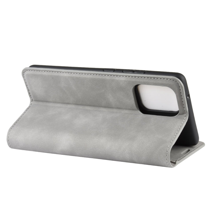 For Galaxy A91 / M80s / S10 Lite Retro-skin Business Magnetic Suction Leather Case with Holder & Card Slots & Wallet