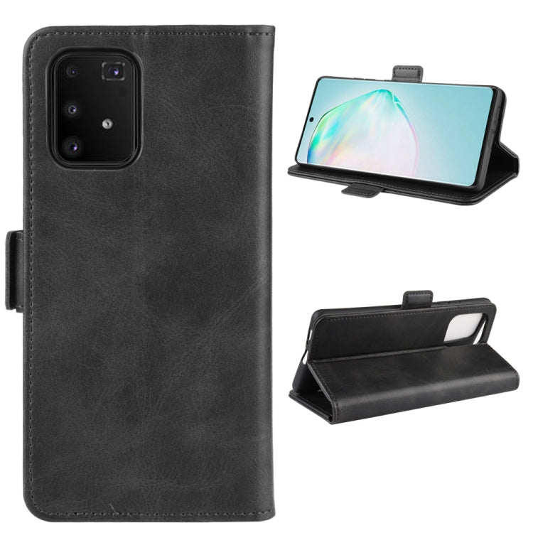 For Galaxy A91 / M80s / S10 Lite Dual-side Magnetic Buckle Horizontal Flip Leather Case with Holder & Card Slots & Wallet