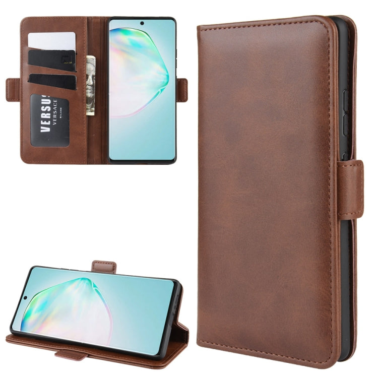 For Galaxy A91 / M80s / S10 Lite Dual-side Magnetic Buckle Horizontal Flip Leather Case with Holder & Card Slots & Wallet