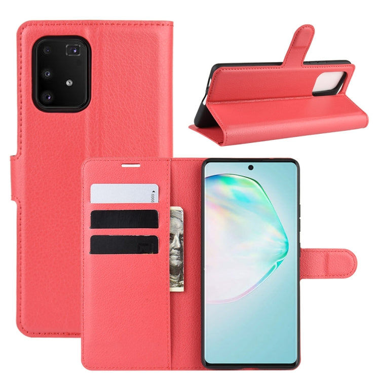 For Galaxy A91 / M80s / S10 Lite  Litchi Texture Horizontal Flip Protective Case with Holder & Card Slots & Wallet