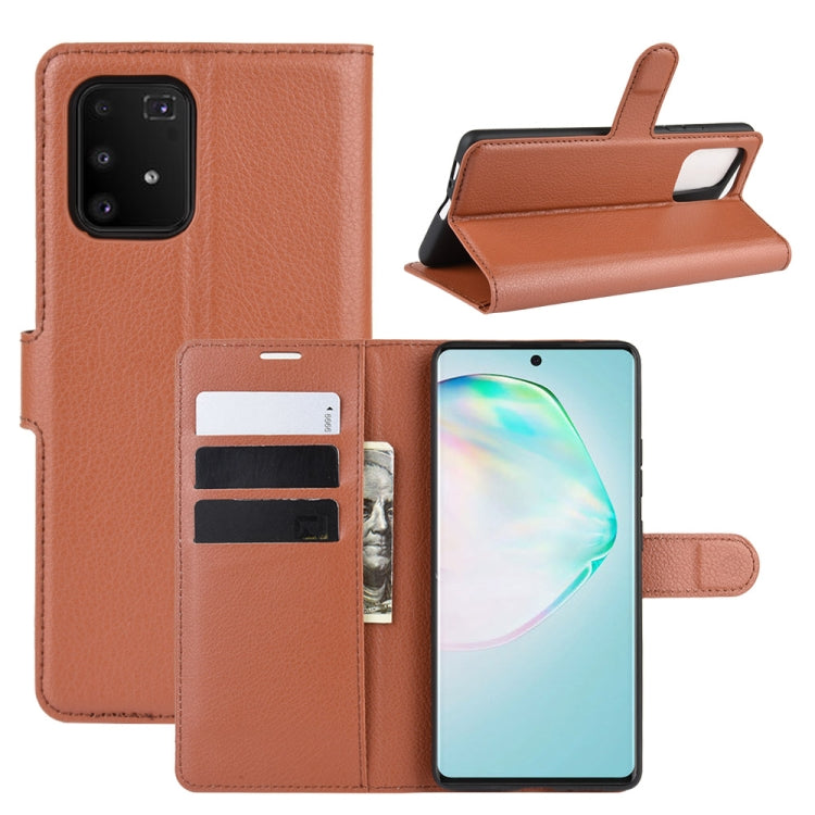 For Galaxy A91 / M80s / S10 Lite  Litchi Texture Horizontal Flip Protective Case with Holder & Card Slots & Wallet