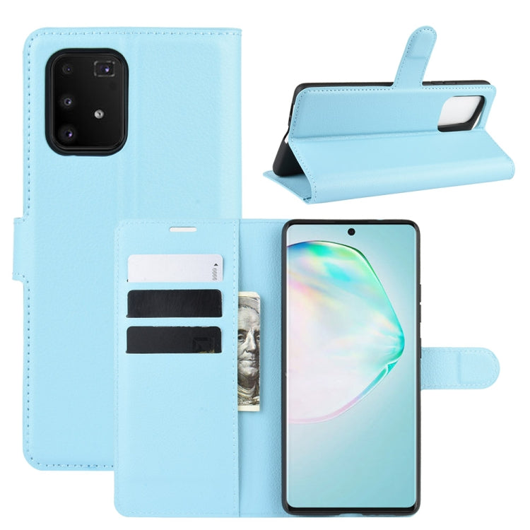 For Galaxy A91 / M80s / S10 Lite  Litchi Texture Horizontal Flip Protective Case with Holder & Card Slots & Wallet