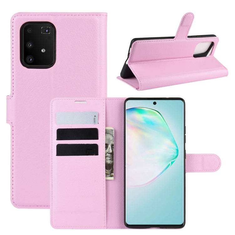 For Galaxy A91 / M80s / S10 Lite  Litchi Texture Horizontal Flip Protective Case with Holder & Card Slots & Wallet