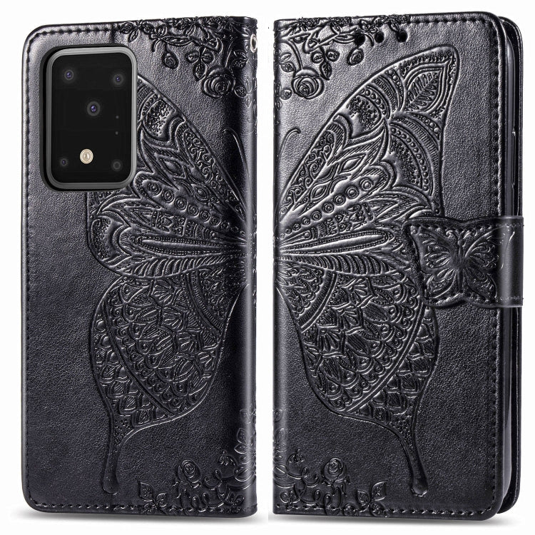 For Samsung Galaxy S11 Plus Butterfly Love Flower Embossed Horizontal Flip Leather Case with Bracket / Card Slot / Wallet / Lanyard