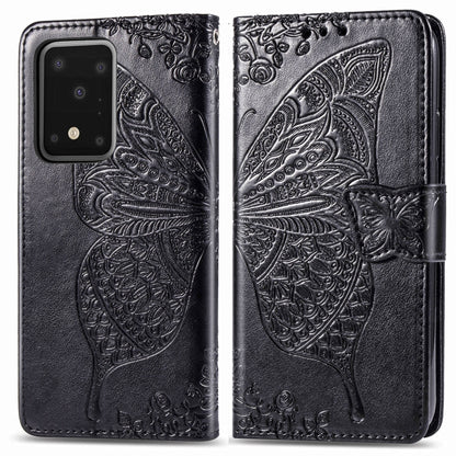 For Samsung Galaxy S11 Plus Butterfly Love Flower Embossed Horizontal Flip Leather Case with Bracket / Card Slot / Wallet / Lanyard