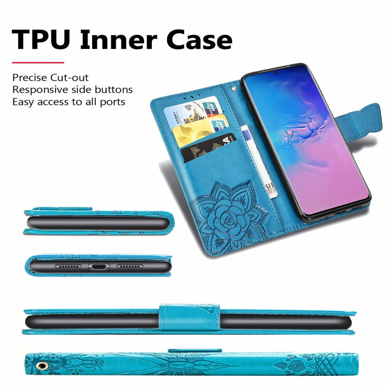 For Samsung Galaxy S11 Plus Butterfly Love Flower Embossed Horizontal Flip Leather Case with Bracket / Card Slot / Wallet / Lanyard