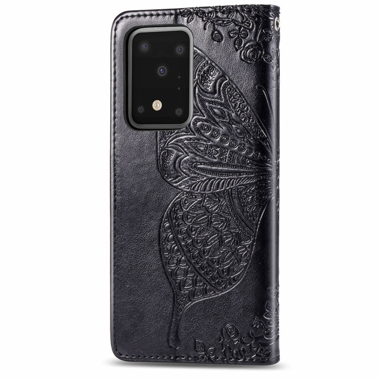 For Samsung Galaxy S11 Plus Butterfly Love Flower Embossed Horizontal Flip Leather Case with Bracket / Card Slot / Wallet / Lanyard