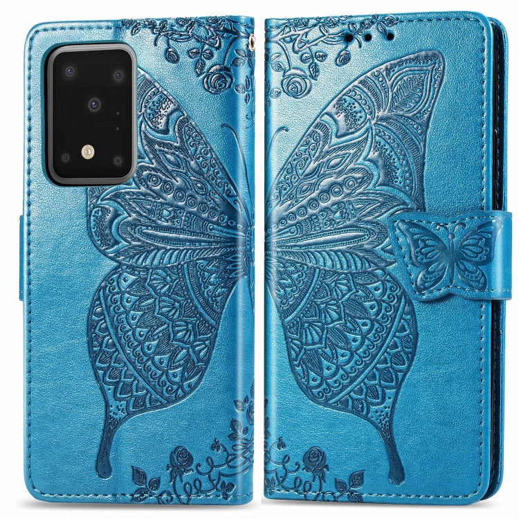 For Samsung Galaxy S11 Plus Butterfly Love Flower Embossed Horizontal Flip Leather Case with Bracket / Card Slot / Wallet / Lanyard