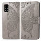 For Galaxy A71 Butterfly Love Flower Embossed Horizontal Flip Leather Case with Bracket / Card Slot / Wallet / Lanyard
