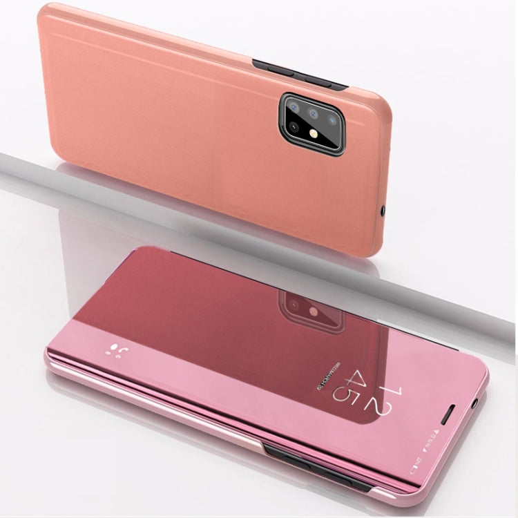 For Galaxy M60S / A81 / Note 10 Lite  Plated Mirror Left and Right Flip Cover with Stand Mobile Phone Holster