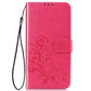 Lucky Clover Pressed Flowers Pattern Leather Case with Holder & Card Slots & Wallet & Hand Strap