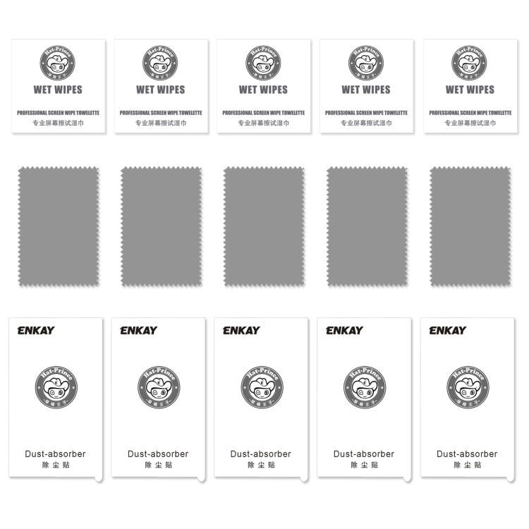 ENKAY Hat-Prince 5 PCS Full Glue 0.26mm 9H 2.5D Tempered Glass Full Coverage Film