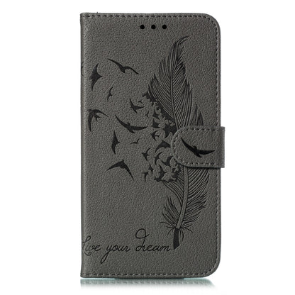 Litchi Texture Feather Embossing Horizontal Flip PU Leather Case with Holder & Card Slots & Wallet & Photo Frame & Lanyard