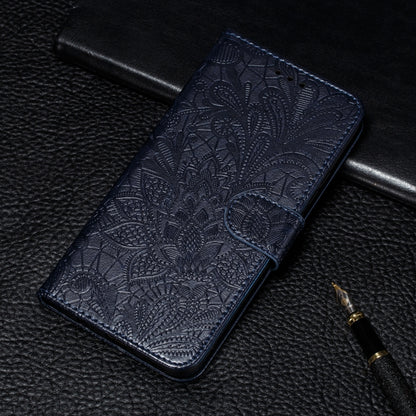 Lace Flower Embossing Pattern Horizontal Flip PU Leather Case with Holder & Card Slots & Wallet & Photo Frame & Lanyard