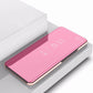 For Galaxy A21 Plated Mirror Horizontal Flip Leather Case with Holder