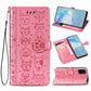 For Galaxy S20 Plus Cute Cat and Dog Embossed Horizontal Flip Leather Case with Bracket / Card Slot / Wallet / Lanyard