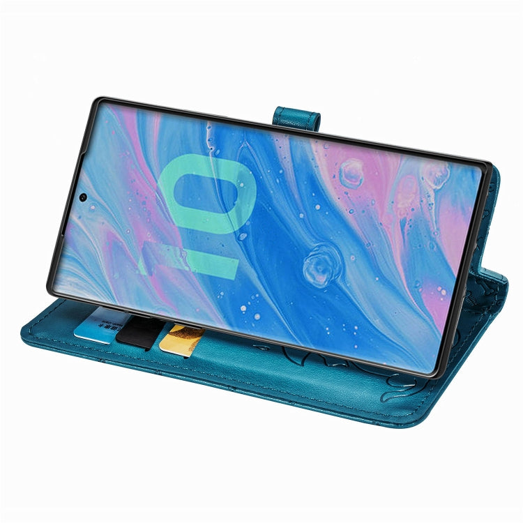 For  Galaxy Note 10 Pro Cute Cat and Dog Embossed Horizontal Flip Leather Case with Bracket / Card Slot / Wallet / Lanyard