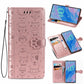 For  Galaxy Note 10 Pro Cute Cat and Dog Embossed Horizontal Flip Leather Case with Bracket / Card Slot / Wallet / Lanyard