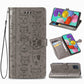 For Galaxy A71 Cute Cat and Dog Embossed Horizontal Flip Leather Case with Bracket / Card Slot / Wallet / Lanyard