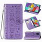For Galaxy A71 Cute Cat and Dog Embossed Horizontal Flip Leather Case with Bracket / Card Slot / Wallet / Lanyard