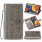 For Galaxy A70/A70S Cute Cat and Dog Embossed Horizontal Flip Leather Case with Bracket / Card Slot / Wallet / Lanyard