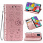 For Galaxy A51 Cute Cat and Dog Embossed Horizontal Flip Leather Case with Bracket / Card Slot / Wallet / Lanyard