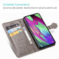 For Galaxy A40 Cute Cat and Dog Embossed Horizontal Flip Leather Case with Bracket / Card Slot / Wallet / Lanyard