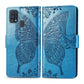 For Galaxy M31 Butterfly Love Flower Embossed Horizontal Flip Leather Case with Bracket / Card Slot / Wallet / Lanyard