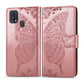 For Galaxy M31 Butterfly Love Flower Embossed Horizontal Flip Leather Case with Bracket / Card Slot / Wallet / Lanyard
