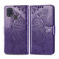 For Galaxy M31 Butterfly Love Flower Embossed Horizontal Flip Leather Case with Bracket / Card Slot / Wallet / Lanyard