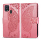 For Galaxy M31 Butterfly Love Flower Embossed Horizontal Flip Leather Case with Bracket / Card Slot / Wallet / Lanyard
