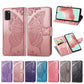 For Galaxy A41 Butterfly Love Flower Embossed Horizontal Flip Leather Case with Bracket / Card Slot / Wallet / Lanyard