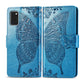 For Galaxy A41 Butterfly Love Flower Embossed Horizontal Flip Leather Case with Bracket / Card Slot / Wallet / Lanyard
