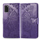 For Galaxy A41 Butterfly Love Flower Embossed Horizontal Flip Leather Case with Bracket / Card Slot / Wallet / Lanyard