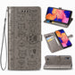 For Galaxy A10 Cute Cat and Dog Embossed Horizontal Flip Leather Case with Bracket / Card Slot / Wallet / Lanyard