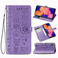 For Galaxy A10 Cute Cat and Dog Embossed Horizontal Flip Leather Case with Bracket / Card Slot / Wallet / Lanyard