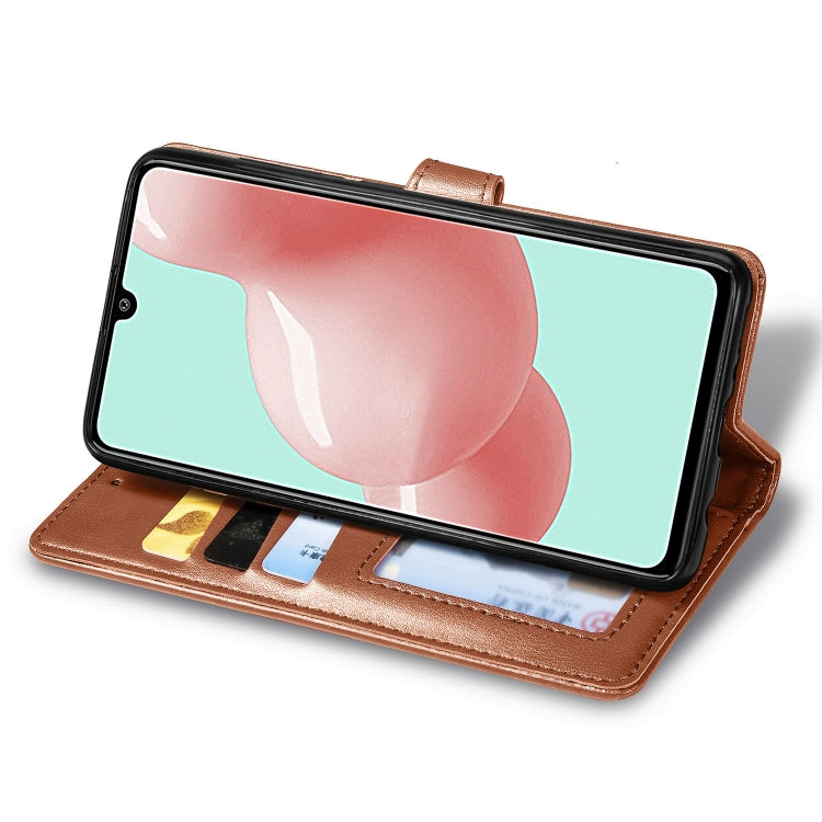 For Galaxy A41 Retro Solid Color Leather Buckle Phone Case with Lanyard & Photo Frame & Card Slot & Wallet & Stand Function