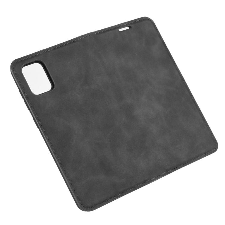 For Galaxy A31 Retro-skin Business Magnetic Suction Leather Case with Holder & Card Slots & Wallet