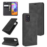 For Galaxy A31 Retro-skin Business Magnetic Suction Leather Case with Holder & Card Slots & Wallet