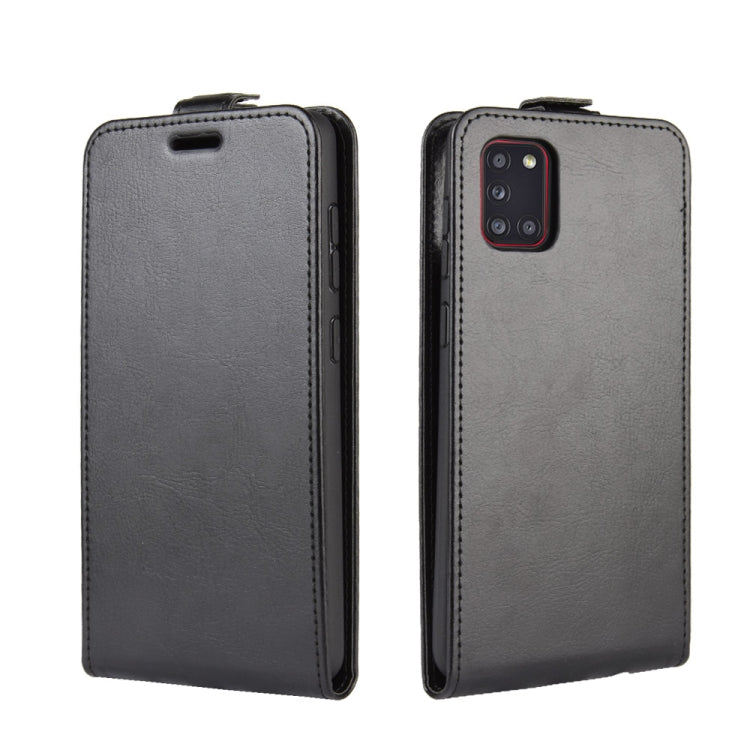 For Galaxy A31 R64 Texture Single Vertical Flip Leather Protective Case with Card Slots & Photo Frame