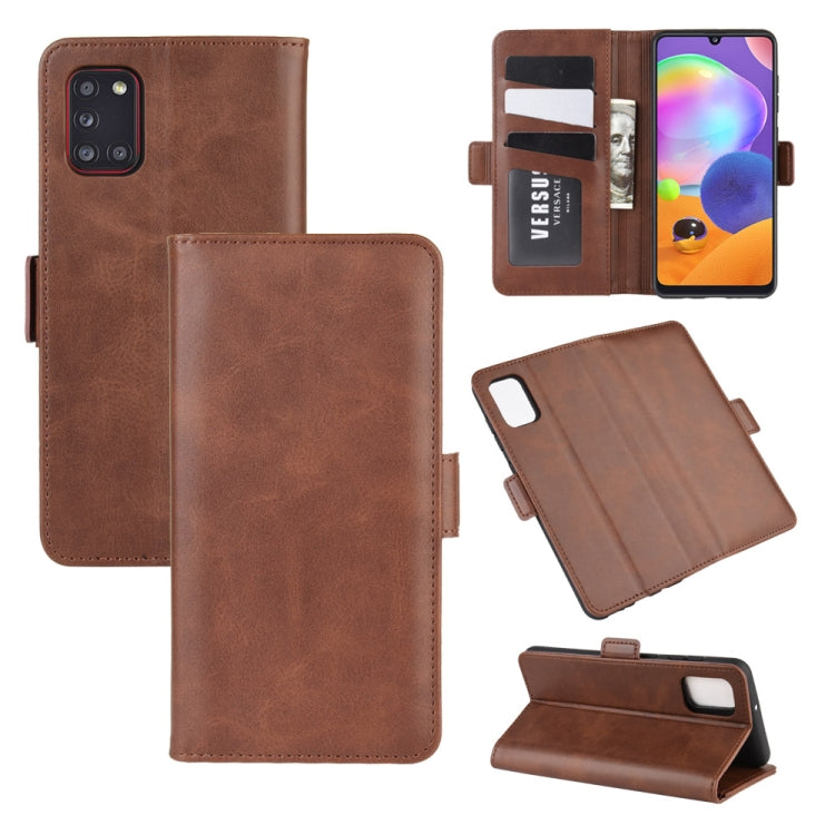 For Galaxy A31 Dual-side Magnetic Buckle Horizontal Flip Leather Case with Holder & Card Slots & Wallet