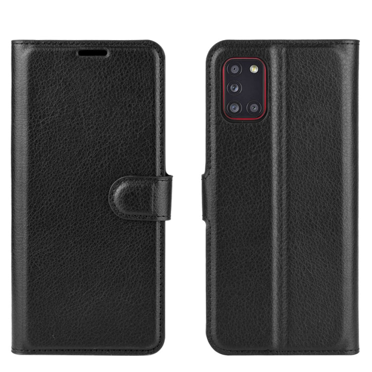 For Galaxy A31 Litchi Texture Horizontal Flip Protective Case with Holder & Card Slots & Wallet