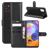 For Galaxy A31 Litchi Texture Horizontal Flip Protective Case with Holder & Card Slots & Wallet