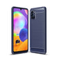 For Galaxy A31 Brushed Texture Carbon Fiber TPU Case