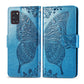 For Galaxy A31 Butterfly Love Flower Embossed Horizontal Flip Leather Case with Bracket / Card Slot / Wallet / Lanyard