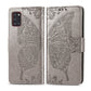 For Galaxy A31 Butterfly Love Flower Embossed Horizontal Flip Leather Case with Bracket / Card Slot / Wallet / Lanyard
