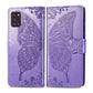 For Galaxy A31 Butterfly Love Flower Embossed Horizontal Flip Leather Case with Bracket / Card Slot / Wallet / Lanyard