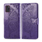 For Galaxy A31 Butterfly Love Flower Embossed Horizontal Flip Leather Case with Bracket / Card Slot / Wallet / Lanyard