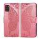 For Galaxy A31 Butterfly Love Flower Embossed Horizontal Flip Leather Case with Bracket / Card Slot / Wallet / Lanyard